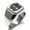Silver, variant on Stainless Steel Letter I Initial 3D Cube Box Monogram Engraved Engraved Square Flat Top Biker Style Polished Signet Ring