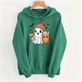 thumbnail image 5 of Molidfa Women's Happy Ghost Hoodie Drink Pumpkin Halloween Graphic Sweatshirt, 5 of 5