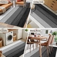 thumbnail image 5 of Black Grey Ombre Area Rug 4x6 FT, Non Slip Kids Room Carpet, Farmhouse Vintage Wooden Striped Washable Soft Floor Carpet Non-Shedding Throw Rug for Dorm Kitchen Study Room Home Office Bedside, 5 of 9
