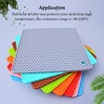 thumbnail image 3 of Heats Insulation Table Mat Dish Plate Pot Pad Square Coaster Nonslip Placemat Desk Countertop Protector Kitchen Draining Champagne, 3 of 9