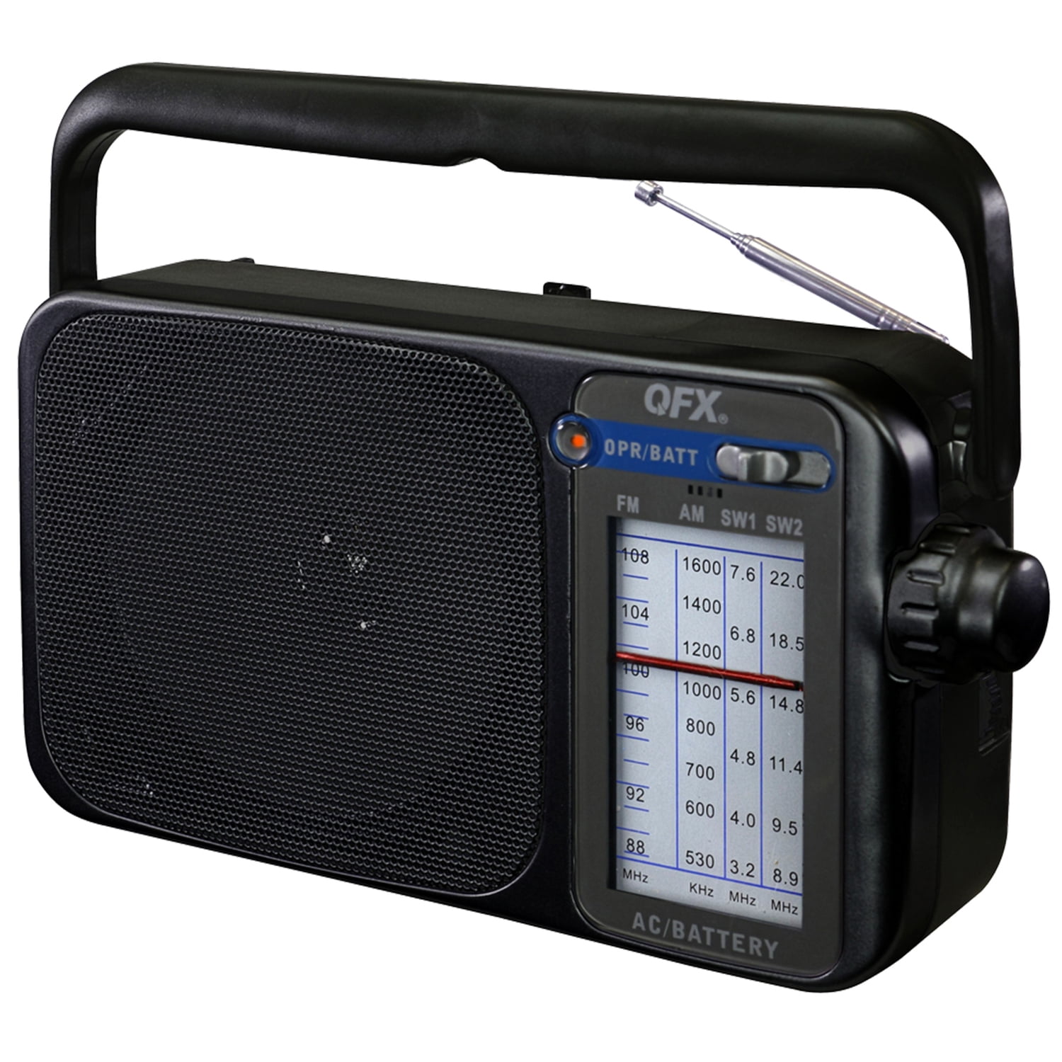 QFX J-114U AM/FM Shortwave Radio with USB and SD Card Slot