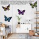 thumbnail image 5 of Paquete de 4 decoración de pared de mariposa de metal, arte de pared de metal, decoración de pared inspiradora, escultura colgante compatible con interiores y exteriores, dormitorio, sala de, 5 of 5