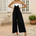 thumbnail image 2 of BLVB Womens Summer Overalls Wide Leg Sleeveless Baggy Jumpsuits Casual Loose Suspender Rompers Pants Beach Outfits, 2 of 7