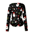 thumbnail image 5 of Women Blouses Womens Fitted Shirt Fancy Tops for Women Long Sleeve Thermal M Scrub Long Button up Shirt Blouse Oatmeal Blouse Thin Cute Sleeve Camisole Zipper Front Women's Slim Fit Top Black S, 5 of 5