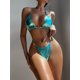 thumbnail image 2 of Conjunto de 2 piezas de microbikini con bloques de color para mujer Azul metálico XS Azul metálico XS Xishao ropa, 2 of 2