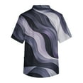 thumbnail image 4 of Domuza Scrub Shirts for Men Plus Size Short Sleeve V-Neck Medical Workwear Landscape Geometric Graphic Stretch Tshirts Comfort Soft Nurse Tops with Pockets Light Purple XXXXL, 4 of 5