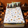 thumbnail image 4 of Erosebridal Halloween Witch Zipper Twin Comforter Sets with Fitted Sheet and 2 Pillowcases, Fall Floral Zipper Bedding Set for Boys Girls, Multicolor Pastel Tone, Halloween Reversible, 4 of 7