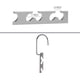 thumbnail image 2 of Piezas de perchas ahorradoras de espacio, perchas de metal, $4 Piezas de perchas apilables mágicas, perchas de almacenamiento de ropa para armario, $ Perchas de acero inoxidable de 6 orificios,, 2 of 7