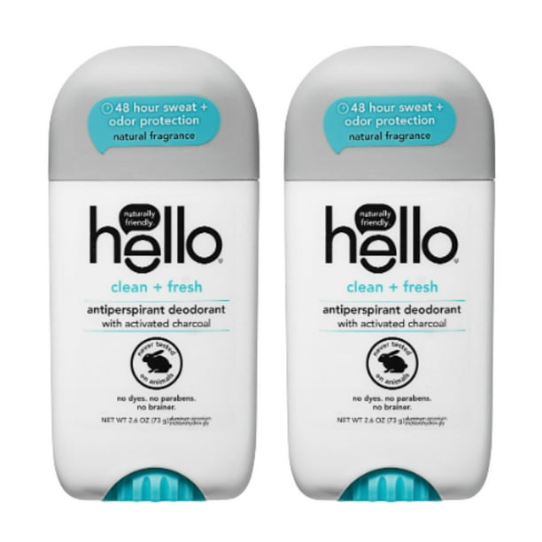 Hello Clean+Fresh Antiperspirant Deodorant with Activated Charcoal For