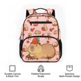 thumbnail image 6 of Jeiento Cute Capybara Lightweight Polyester Toddler Bookbag, Strawberry Preschool Backpack with Front Pockets, Dual Use Kids School Bag for Daycare Outdoor Activities, 6 of 7