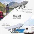 thumbnail image 4 of Outsunny Folding Camping Cot for Adults with Mattress Pillow Light Grey, 4 of 9