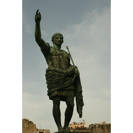 Canvas Print Emperor Gaius Iulius Caesar Roman Statue Monument Stretched Canvas 10 x