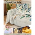 thumbnail image 4 of Blue Green Eucalytus Sofa Couch Covers for Dog,Washable Sectional Couch Slipcovers for Loveseat with Tassels,Thanksgiving Fall Plant Leaves Non Slip Sofa Throw Cover Blanket Large 71''x102'', 4 of 8