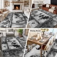 thumbnail image 5 of Area Rug for Living Room, Black White Animals Non-Slip Indoor Large Carpet for Bedroom/Dining Room, Cow Rooster Trees Vintage Art Washable Low-Profile Rectangle Floor Runner Rugs - 5 x 7 Ft, 5 of 8