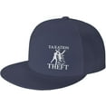 thumbnail image 2 of Taxation is Theft Hat Flat Bill Baseball Hats Black Classic Hip Hop Cap for Men Women, 2 of 8