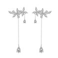 thumbnail image 1 of BR Pendientes elegantes con borlas de cristal para mujeres y adolescentes, 1 of 5