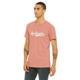 thumbnail image 2 of Daxton Adult Unisex Tshirt Los Angeles Script with California Vertical on the Back, Dusty Rose White, XL, 2 of 3