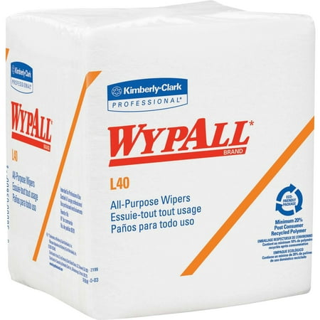 WypAll L40 Disposable Cleaning and Drying Towels (05701), Limited Use Towels, White,18 Packs per Case, 56 Sheets per Pack, 1,008 Sheets Total