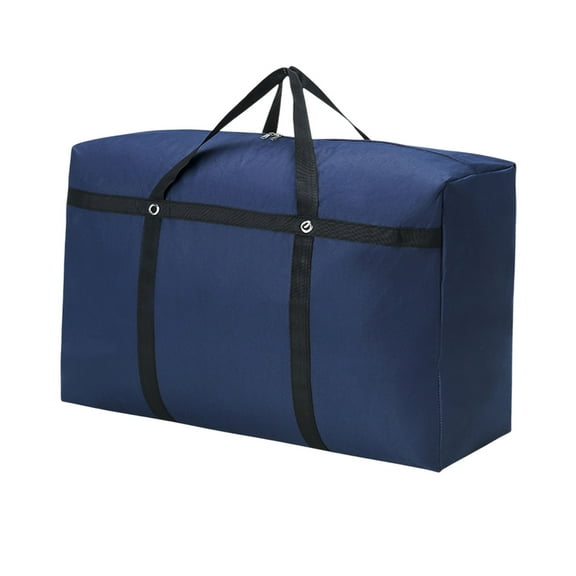 Btomtd Large Capacity Storage Bag for Moving and Packing, Sturdy Woven Moving Bags for Quilt and Clothes Storage, Oversized Luggage Totes with Handles, 150L, Blue-XL