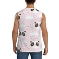 thumbnail image 4 of Daiia Cute Panda Printed Men's Tank Tops,Casual Soft Sleeveless Gym Muscle Shirts Bodybuilding Tee-Small, 4 of 8