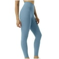 thumbnail image 4 of FAIWAD Women's Solid Color Yoga Leggings Butt Lifting Workout High Waist Stretch Running Pants, 4 of 5
