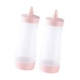 thumbnail image 4 of 2 botellas exprimibles para condimentos, transparentes, reutilizables, de alimenticio, para condimentar aceite, restaurantes, cocinas y picnics. Rosa, 4 of 8