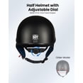 thumbnail image 3 of Medio casco de moto ILM modelo 205V, cara abierta, negro mate, 3 of 8
