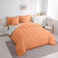 thumbnail image 2 of Castle Fairy Mid Century Vertical Stripe Queen Bedding 7pcs,Vintage Linear Texture Bedding Comforter Set Queen,Pink Soft Pink,Reversible, 2 of 7