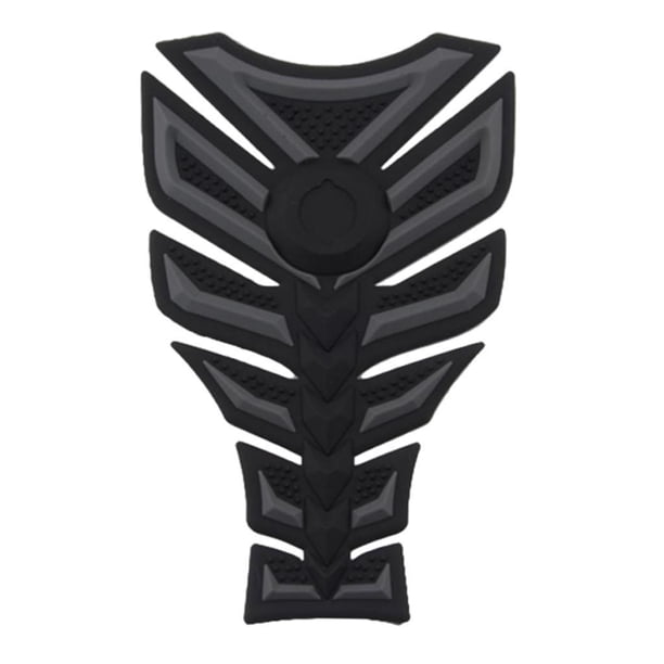 Protectores de depósito 3D universales, adhesivos de goma para motocicletas gris