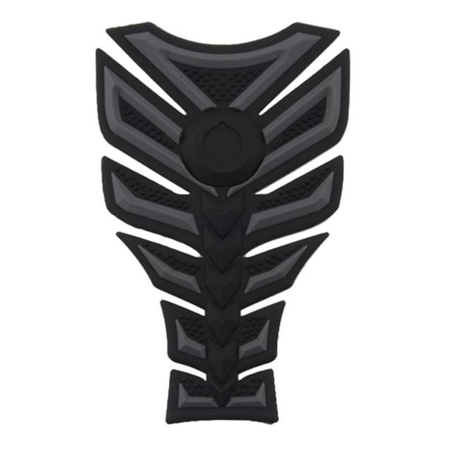 Adhesivo 3D creativo para protector de depósito de motocicleta gris