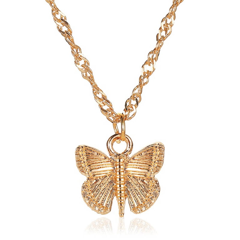 SHIYAO - SHIYAO Bohemian Cute Butterfly Choker Necklace for Women Gold ...