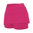 thumbnail image 6 of GEWSEY Women's 20" Knee Length Skorts Skirts Athletic Tennis Skorts Long Golf Skirt with Pockets Modest Skirts Hot Pink, XXL, 6 of 6