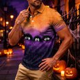 thumbnail image 2 of LIWENLI Funny Polo Shirt for Men Golf Halloween Shirts Short Sleeve Funny Graphic Tees for S-4XL (Purple,S), 2 of 6