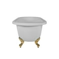 thumbnail image 2 of Windsor 66 Inch Acrylic Double Ended Clawfoot Tub - Continuous Roll Rim - No Faucet Drillings - Ball & Claw Feet, 2 of 2