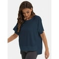 thumbnail image 2 of T-Shirts for Women Crew neck Short Sleeve Casual Summer Tops Lightweight Loose Blouse, 2 of 6