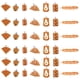 thumbnail image 1 of 50 piezas de joyería de joyas emulación pastel pastel de pan colgante de pan de bricolaje accesorios hechos a mano estilo surtido, 1 of 6