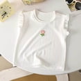 thumbnail image 5 of Girls Short Sleeve T Shirts Cute Little V Neck Tops Kids Summer Casual Blouses Clothes 6-12 Months 12-24 Months 2t 3t 4t 5t 6t 7t 8t 9t Children, 5 of 5
