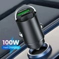 thumbnail image 3 of STARLIGHT- 100W Usb Phone Charger Type C Qc3.0 Black Fast Charging Car Interior Accessories, 3 of 6