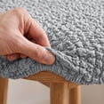 thumbnail image 4 of ShaoXinWan Round Linen Bar Stool Cover,Elastic Textured Fabric Seat Cushion Slipcover,Washable Non-slip Stretch Stool Protector for Adjustable Swivel Rolling Stool Home Salon Office Use, 4 of 6