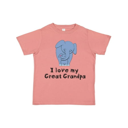 

Inktastic I Love my Great Grandpa Elephant Gift Toddler Boy or Toddler Girl T-Shirt