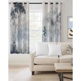 thumbnail image 2 of Gray Ombre Forest Blackout Curtains for Bedroom Living Room Darkening Curtains 54 Inch Long Watercolor Trees Mountain Short Curtain for Small Window Treatment Insulated Grommet Drapes 42"x54"x2, 2 of 9
