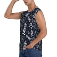 thumbnail image 3 of Lsque Anchor and Lighthouse Print Men's Cotton Blend Sleeveless Muscle Shirts (S-3XL)- Moisture Wicking, Odor Protection, UPF 30+,Small, 3 of 8