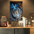 thumbnail image 1 of Blue Brown Fractal Flower Pattern - Floral Art Canvas Print, 1 of 3
