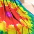 thumbnail image 3 of Colorful Rainbow Tie Dye Spiral Pattern Blanket,Comfortable Soft Flannel Throw Blanket,All Season,Warm Lightweight Blankets for Sofa Bed Couch Living Room Chair,30"x40", 3 of 4
