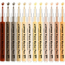 Skin Tone Markers, YOOHO Paint Pens Set of 12 Skin Colors Markers 0.7mm Extra Fine Tip for Painting on Rocks, Canvas, Tiles, Glass, Ceramic,Wood Acrylic Paint Marker