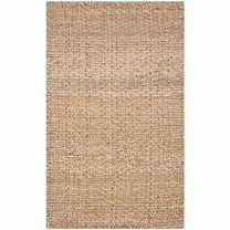 SAFAVIEH Natural Fiber Garrett Braided Jute Area Rug, Natural, 6' x 6' Square