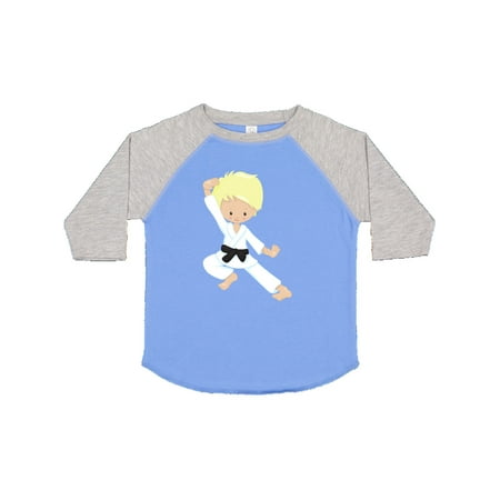

Inktastic Karate Boy Cute Boy Black Belt Blond Hair Gift Toddler Boy Girl T-Shirt