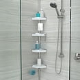 thumbnail image 2 of Better Living Products HiRISE 4-Shelf Tension Shower Caddy with Mirror, White, 2 of 3