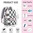 thumbnail image 4 of Colorful Checkered Backpack Plaid and Geometric Pattern School Bag Unique Travel Bag for Student and Student, 4 of 4