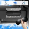 thumbnail image 5 of Soporte para gafas de sol de coche, cuero de PU con estuche de gafas de sol de cristal de diamante, cajas de almacenamiento de gafas de coche (plata) JAMW Sencillez, 5 of 5